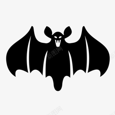 蝙蝠动物万圣节图标图标