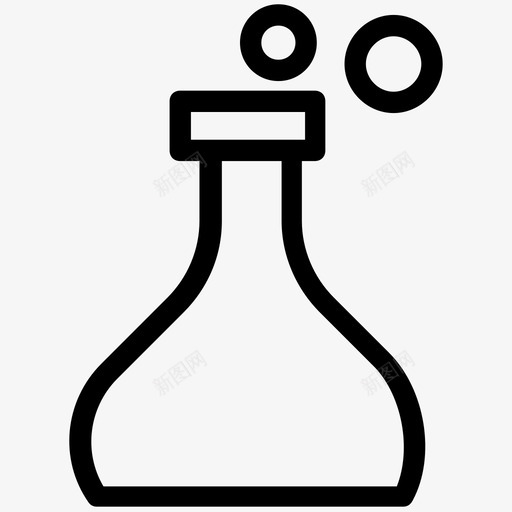 锥形瓶化学瓶化学图标svg_新图网 https://ixintu.com 化学 化学瓶 实验室 科学和技术线图标 锥形瓶