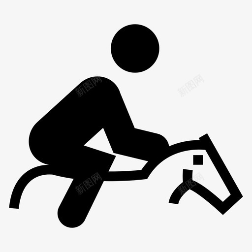 骑马牛仔马图标svg_新图网 https://ixintu.com 牛仔 运动健身雕文图标 马 骑手 骑马