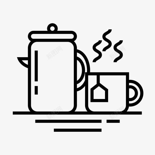 茶饮料热茶图标svg_新图网 https://ixintu.com 厨房 热茶 茶 茶包 茶壶 茶歇 饮料