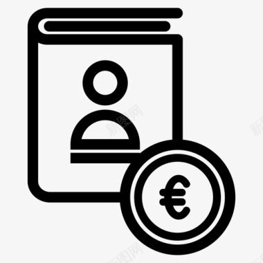 用户付款簿联系人欧元图标图标