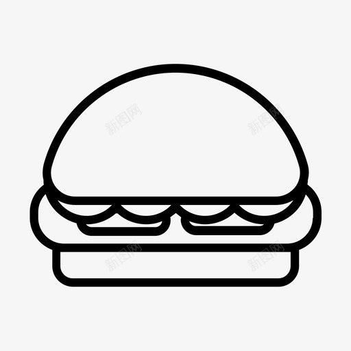 汉堡面包奶酪图标svg_新图网 https://ixintu.com 奶酪 快餐 汉堡 肉饼 面包