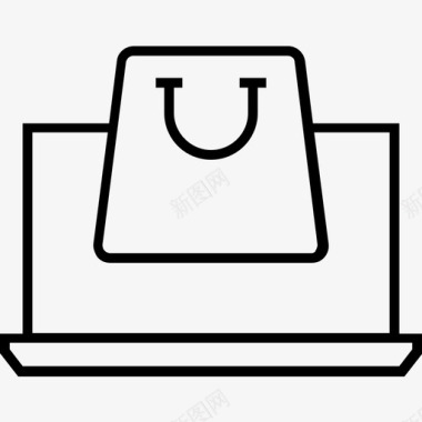 电子商务笔记本电脑网上购物图标图标