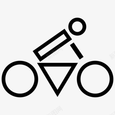 自行车山地自行车比赛图标图标