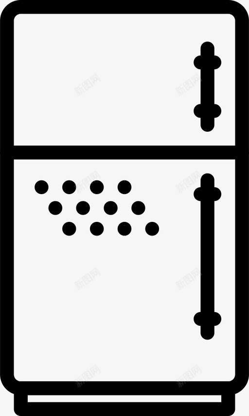 冰箱烹饪食物图标svg_新图网 https://ixintu.com smashicons厨房工具概述 冰箱 厨房 烹饪 食物