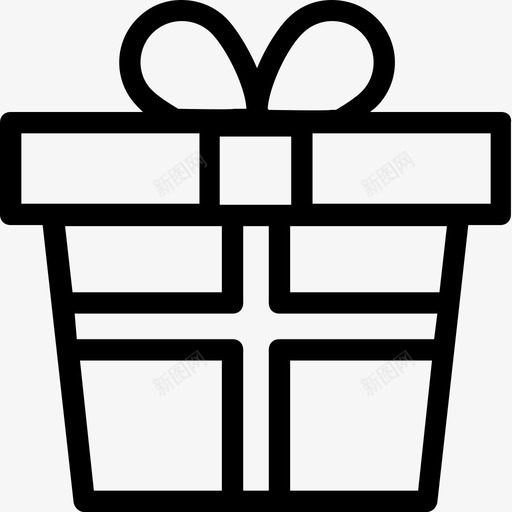 礼品盒庆祝活动派对图标svg_新图网 https://ixintu.com 圣诞礼物 庆祝活动 派对 派对和庆祝线图标 礼品盒 礼物
