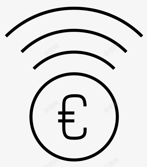 在线支付购买欧元图标svg_新图网 https://ixintu.com 在线支付 欧元 货币 购买 购物