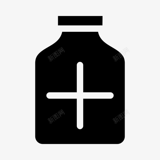 药瓶胶囊糖浆图标svg_新图网 https://ixintu.com 糖浆 胶囊 药瓶