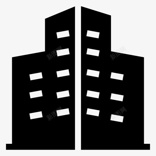 建筑城市商业图标svg_新图网 https://ixintu.com 商业 城市 广场 建筑 建筑房地产雕文图标 物业