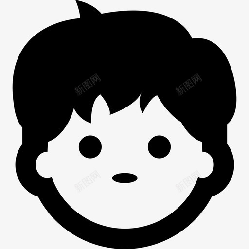 男孩的脸人人的象形图图标svg_新图网 https://ixintu.com 人 人的象形图 男孩的脸