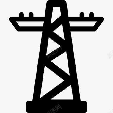 输电塔建筑物工业图标图标
