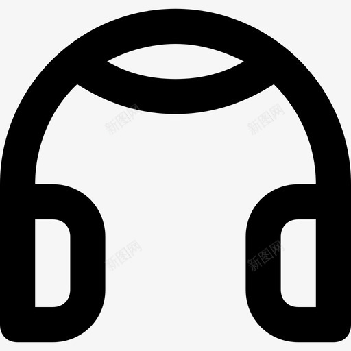 耳机小工具科技线图标svg_新图网 https://ixintu.com 小工具 科技线图标 耳机