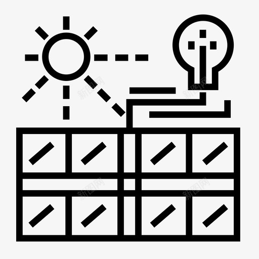 太阳能生态全球变暖图标svg_新图网 https://ixintu.com 全球变暖 太阳能 生态 电力