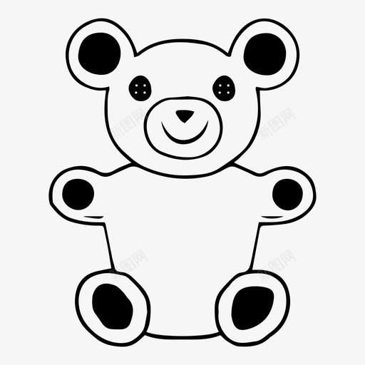玩具熊孩子图标svg_新图网 https://ixintu.com 孩子 熊 玩具