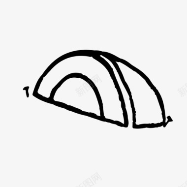 帐篷探险背包图标图标