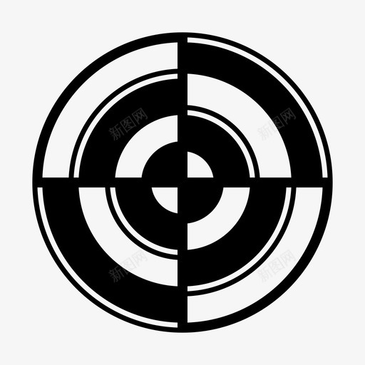 十字线抽象圆圈图标svg_新图网 https://ixintu.com 十字线 图案 圆圈 抽象 盾牌