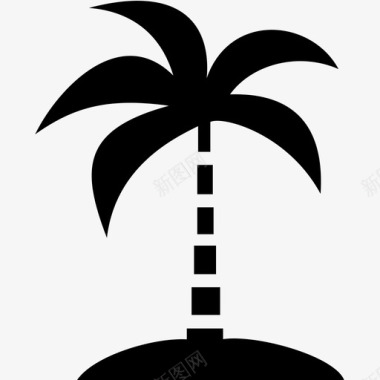 棕榈树岛海图标图标