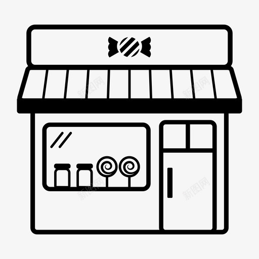 糖果店图标svg_新图网 https://ixintu.com 糖果店