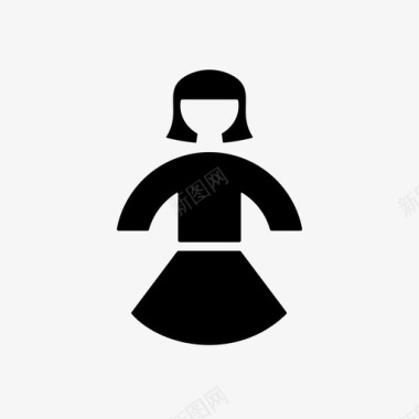 女厕所性标牌图标图标