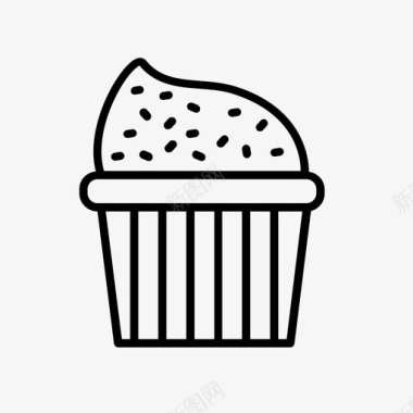 纸杯蛋糕食物聚会图标图标
