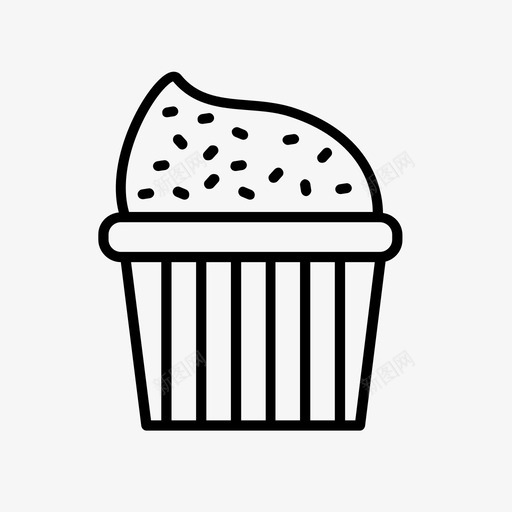纸杯蛋糕食物聚会图标svg_新图网 https://ixintu.com 垃圾食品 松饼 纸杯蛋糕 聚会 面包店 食物