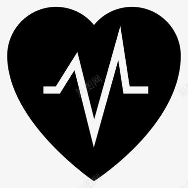 心脏健身心跳图标图标