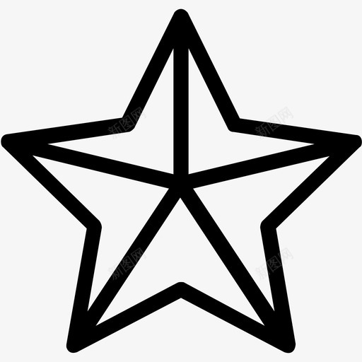 明星装饰质量图标svg_新图网 https://ixintu.com 排名 明星 聚会和庆祝线图标 装饰 评级 质量