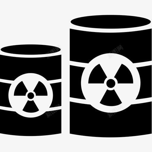 辐射桶核能图标svg_新图网 https://ixintu.com 有毒 核能 桶 生态 辐射