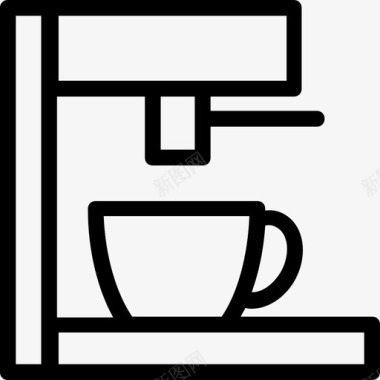 浓缩咖啡机咖啡机滤器图标图标