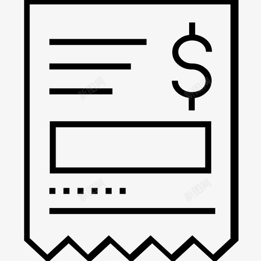 帐单发票收据图标svg_新图网 https://ixintu.com 600个财务平面线图标 凭证 发票 帐单 收据 理货单