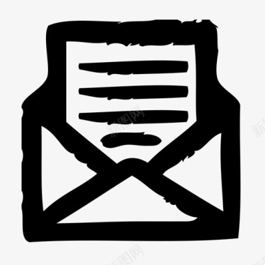 文件信函交付物流图标图标
