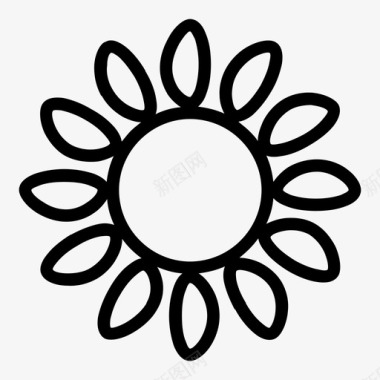 太阳花光图标图标