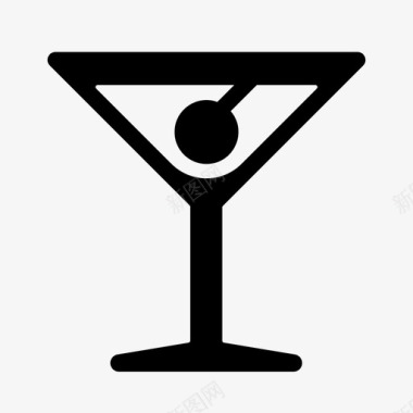 鸡尾酒酒精鸡尾酒杯图标图标