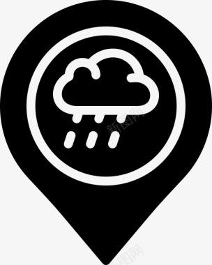 下雨天气预报史玛克逊天气2固体图标图标