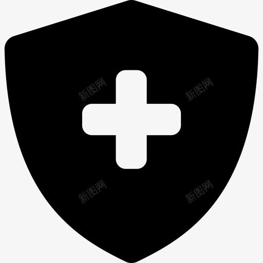 有医院标志的盾牌武器纹章盾牌图标svg_新图网 https://ixintu.com 有医院标志的盾牌 武器 纹章盾牌