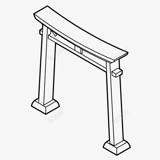 东丽入口大门图标svg_新图网 https://ixintu.com 东丽 入口 大门 日本细木工 神社 神道门