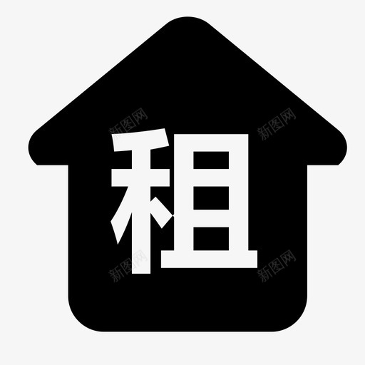 管理出租房源svg_新图网 https://ixintu.com 出租房源 此房出租 租房logo 管理出租房源