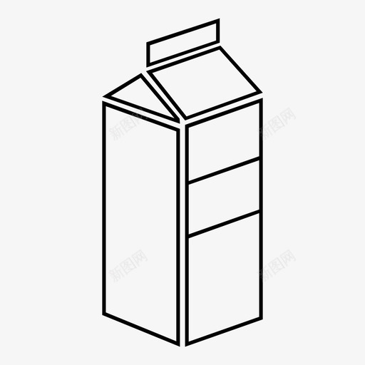 牛奶盒奶制品饮料图标svg_新图网 https://ixintu.com 奶制品 牛奶容器 牛奶盒 饮料