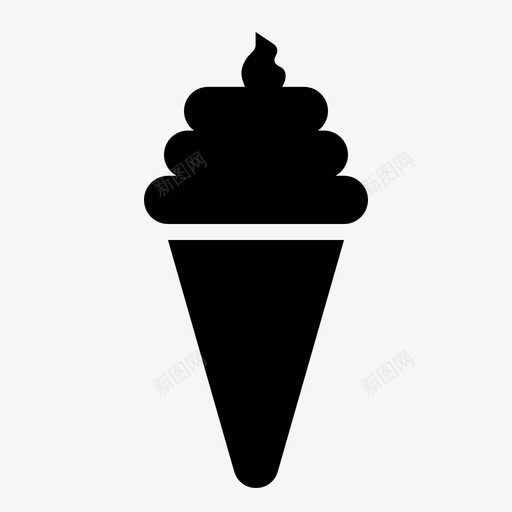 甜筒冰淇淋甜点冰淇淋图标svg_新图网 https://ixintu.com 冰淇淋 夏季 夏季字形 甜点 甜甜 甜筒冰淇淋