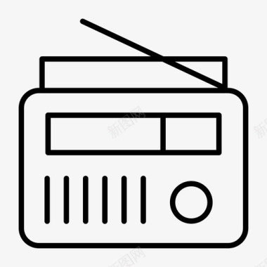 收音机盒式放音机收音机天线图标图标