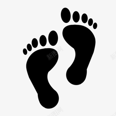脚印人类脚印图标图标
