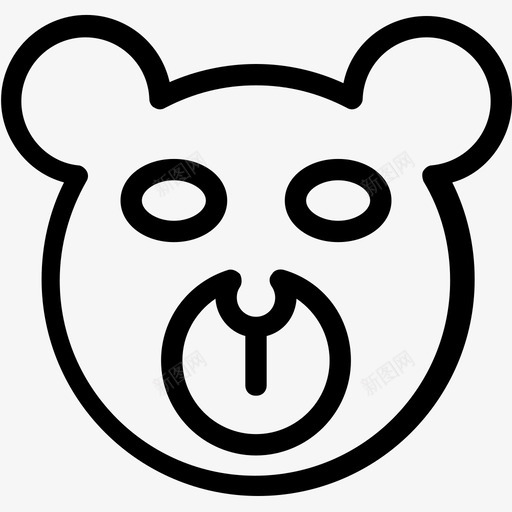 熊动物填充玩具图标svg_新图网 https://ixintu.com 动物 填充玩具 情人节 泰迪熊 派对和庆祝线图标 熊