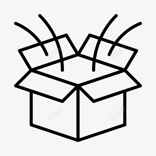 箱子交货包装图标svg_新图网 https://ixintu.com 交货 包装 拆箱 简单 箱子