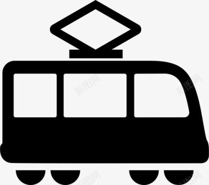 电动火车有轨电车图标图标