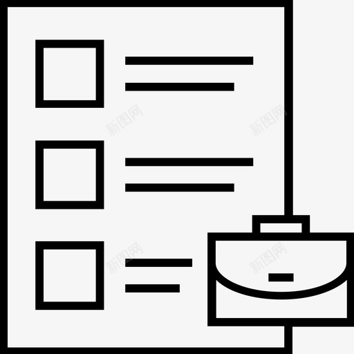 客户要求公文包检查表图标svg_新图网 https://ixintu.com 1400网页和搜索引擎优化平面线图标 公文包 客户要求 检查表