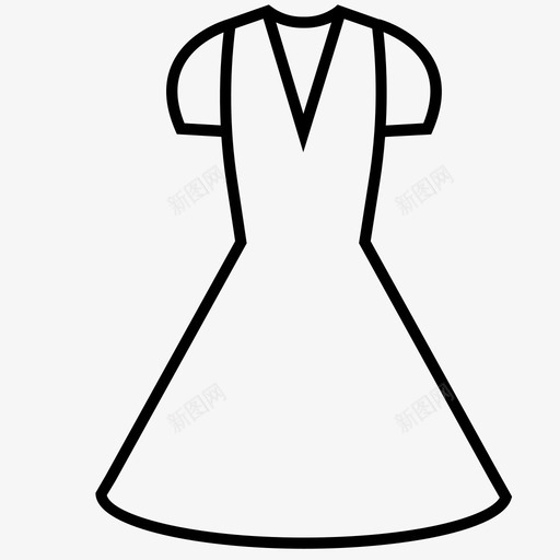 连衣裙衣服女士图标svg_新图网 https://ixintu.com 女士 衣服 裙子 连衣裙 连衣裙5个系列