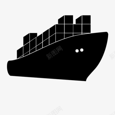 船舶货物物流图标图标