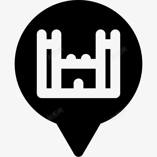 城堡历史国王图标svg_新图网 https://ixintu.com 历史 国王 城堡 标记 纪念碑 美味地图图钉101个Easyline