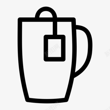 茶热茶杯子图标图标