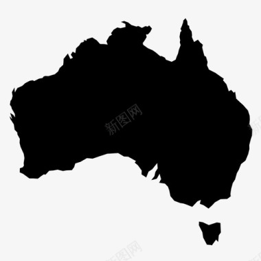 澳大利亚大陆国家图标图标